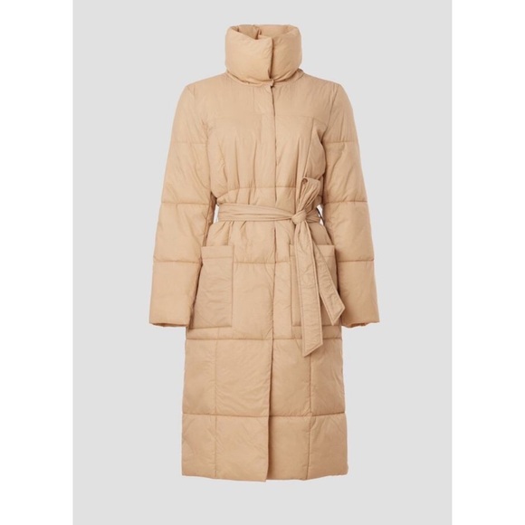 ELLEN TRACY | NWT Vegan Down Pillow Puffer Coat in Classic Camel, Size Medium - Picture 4 of 12